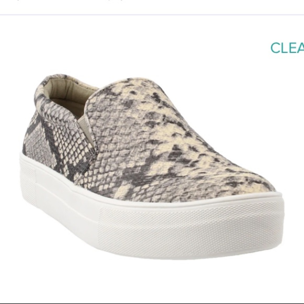 Gills Slip On Platform Snakeskin Sneaker